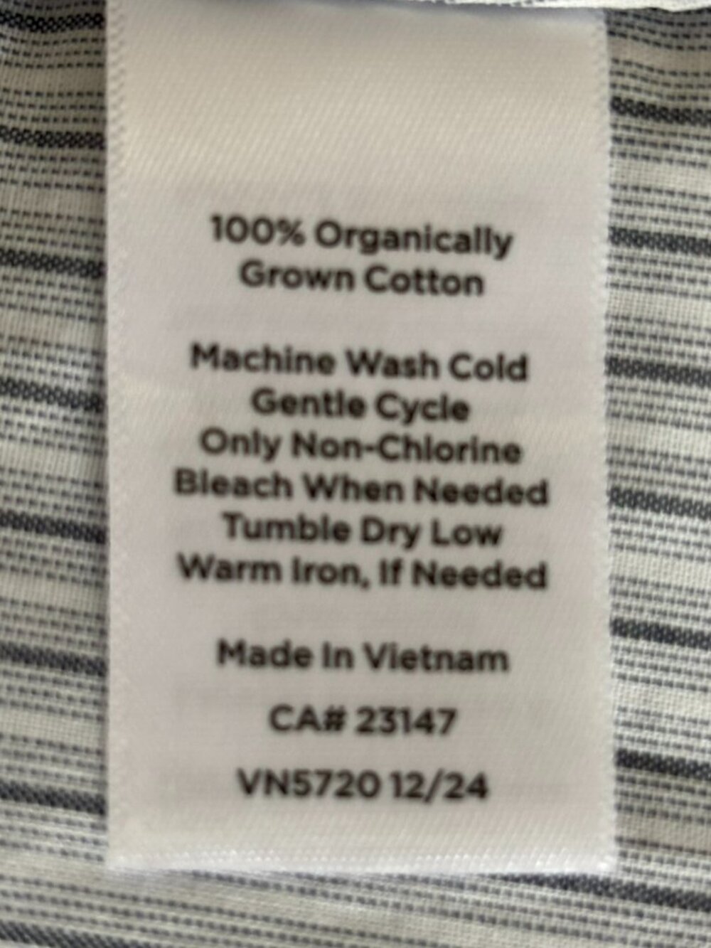 NWT Haven Well Within 100% Organic Cotton Poplin Delicate Striped Sleep Gown M - Picture 13 of 14
